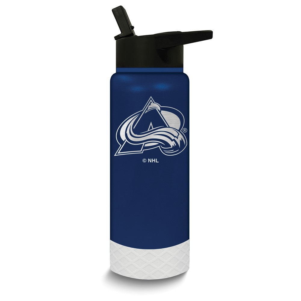NHL Colorado Avalanche Stainless Steel Silicone Grip 24 oz. Water Bottle