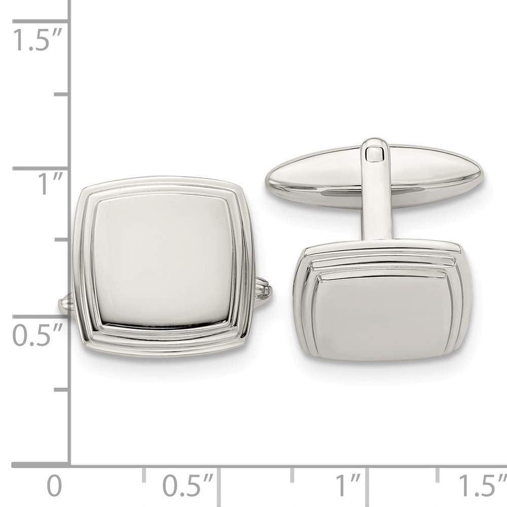 Stainless Steel Polished Cuff Links