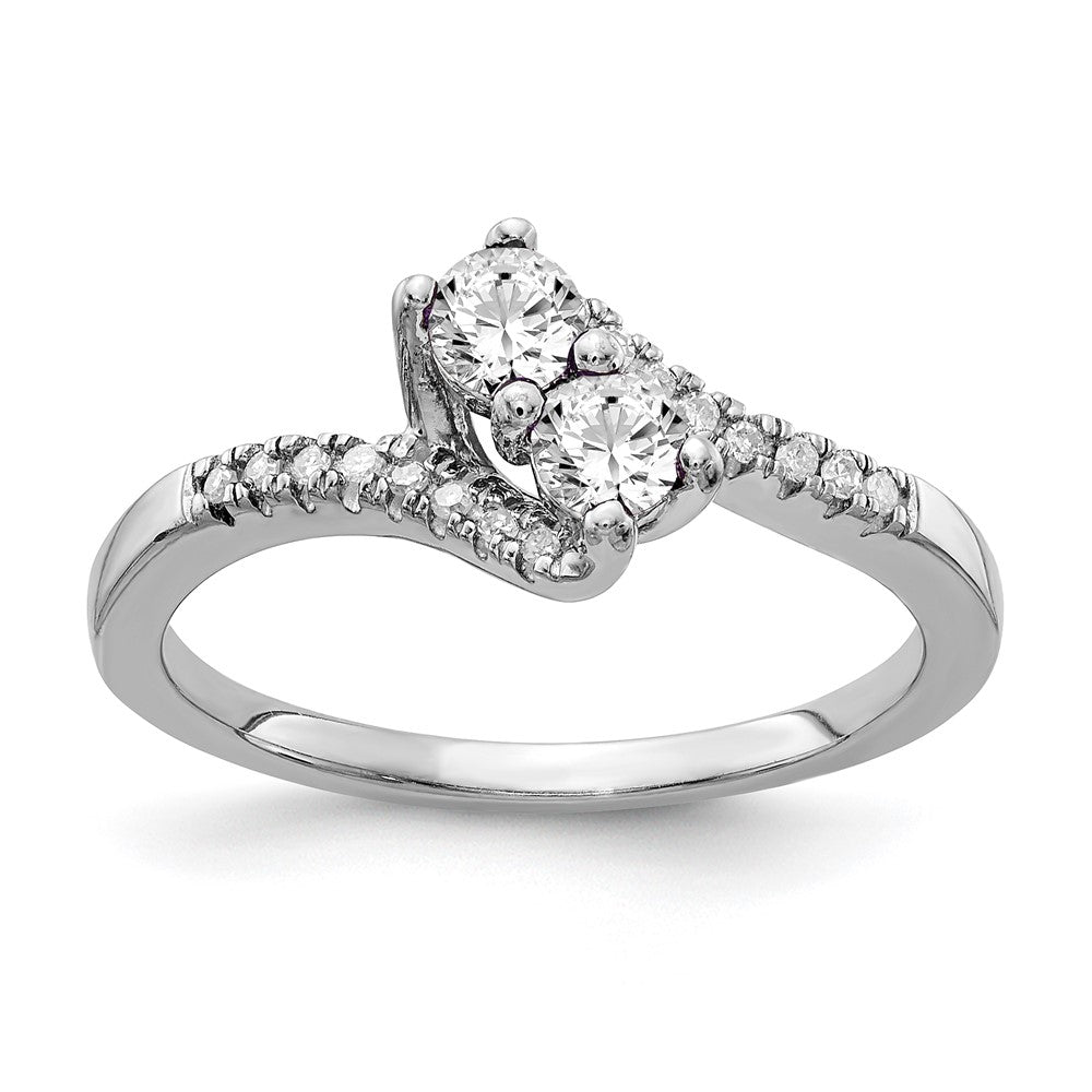 Sterling Silver Diamond Semi-Mount Ring