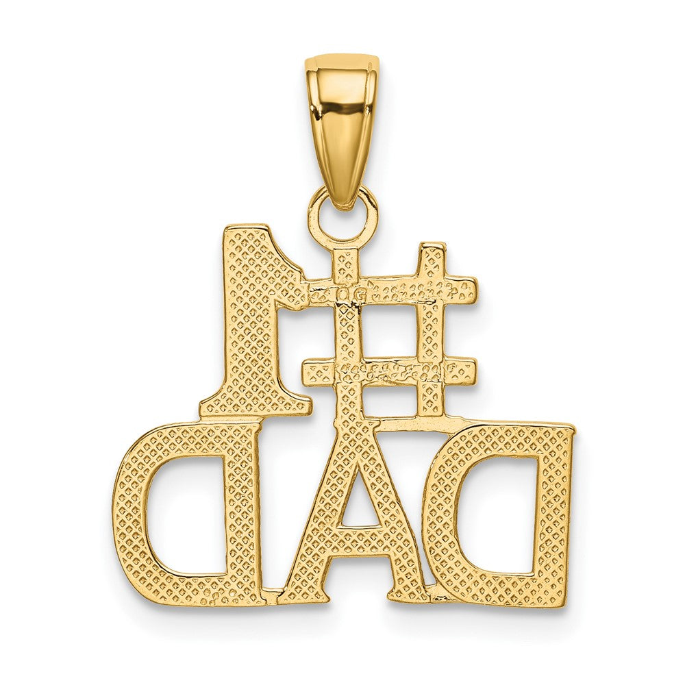 10K #1 DAD Charm Yellow Gold