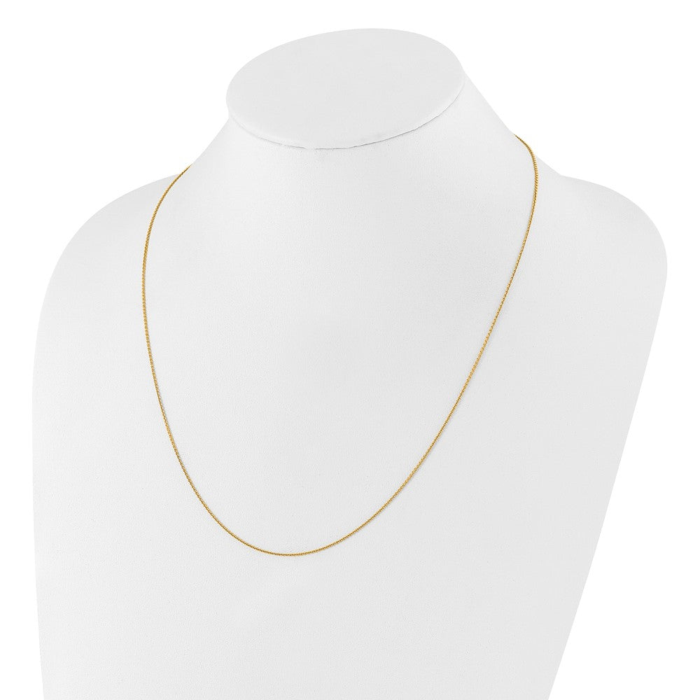 Sterling Silver Gold-plated Adjustable .95mm Rolo Chain