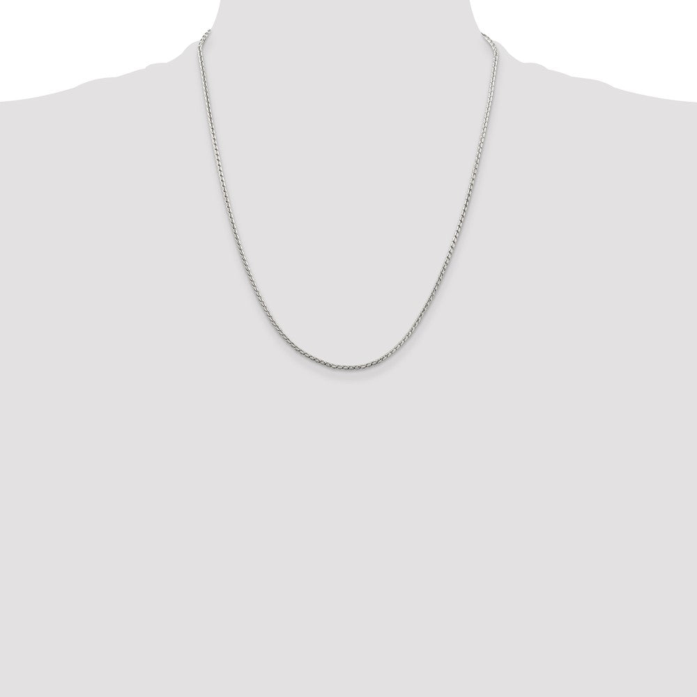 Sterling Silver 1.75mm Round Franco Chain 22 Inches
