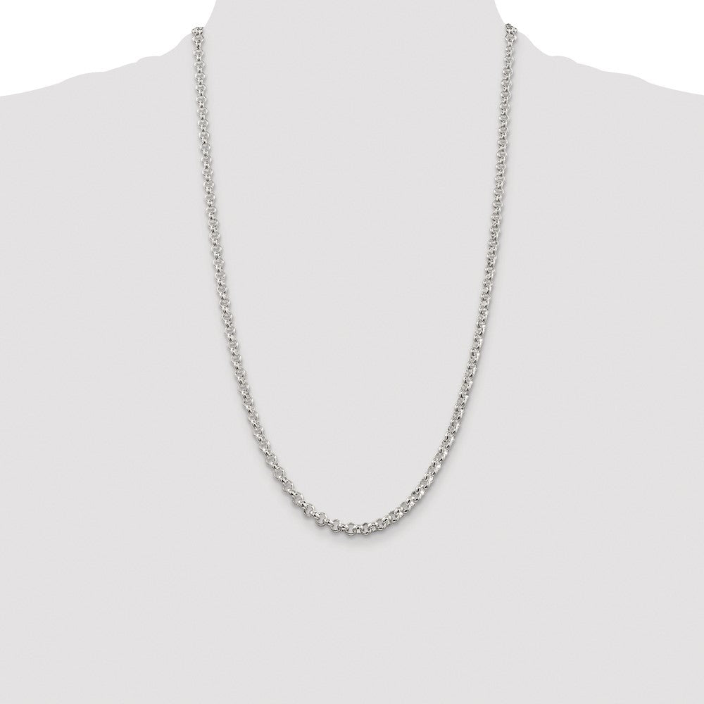 Sterling Silver Rhodium-plated 4.6mm Rolo Chain