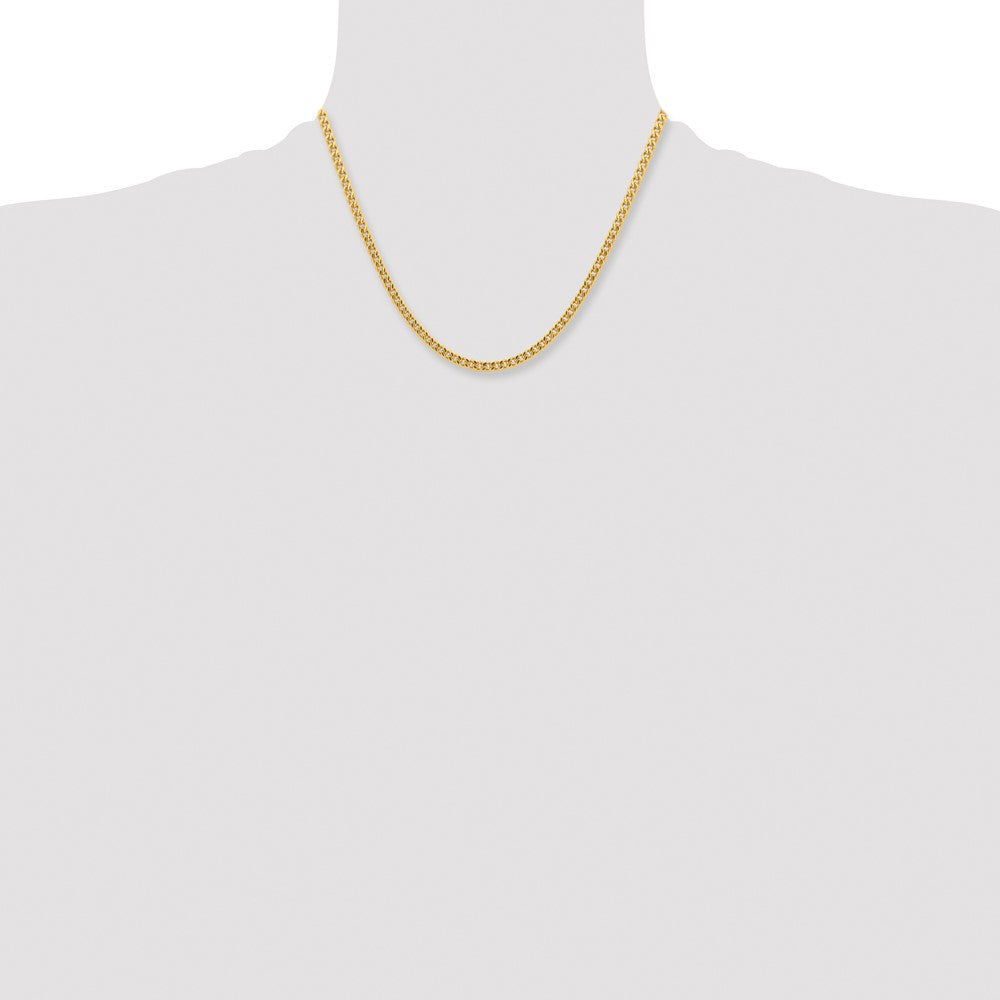 Stainless Steel Polished Yellow IP-plated 4mm 18in Curb Chain