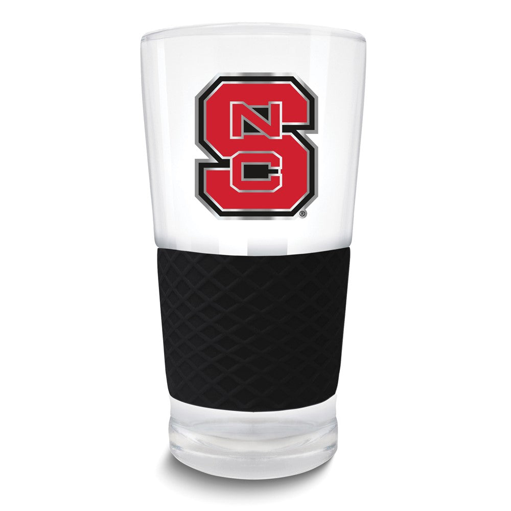 Collegiate North Carolina State University Score 22 oz. Pint Glass with Silicone Grip