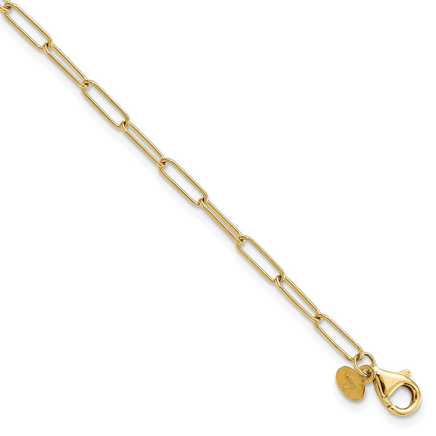 10K Polished Fancy Link Necklace