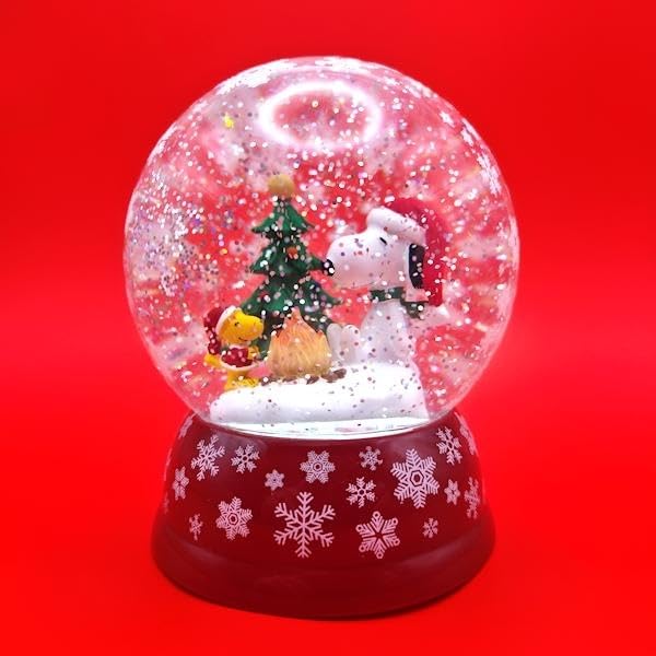 Roman 5.75" LED Lighted Snoopy Campfire Christmas Snow Globe