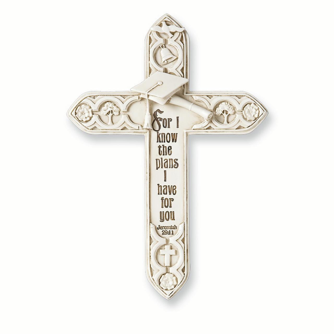 Tomaso Jeremiah 29:11 Graduation Resin Wall Cross with Certificate QGM1103