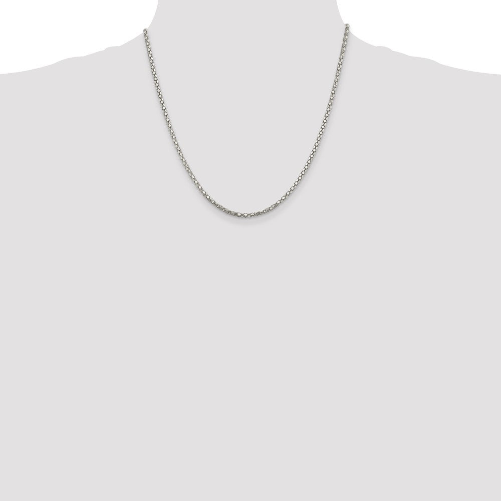 Sterling Silver 2.5mm Popcorn Chain 20 Inches