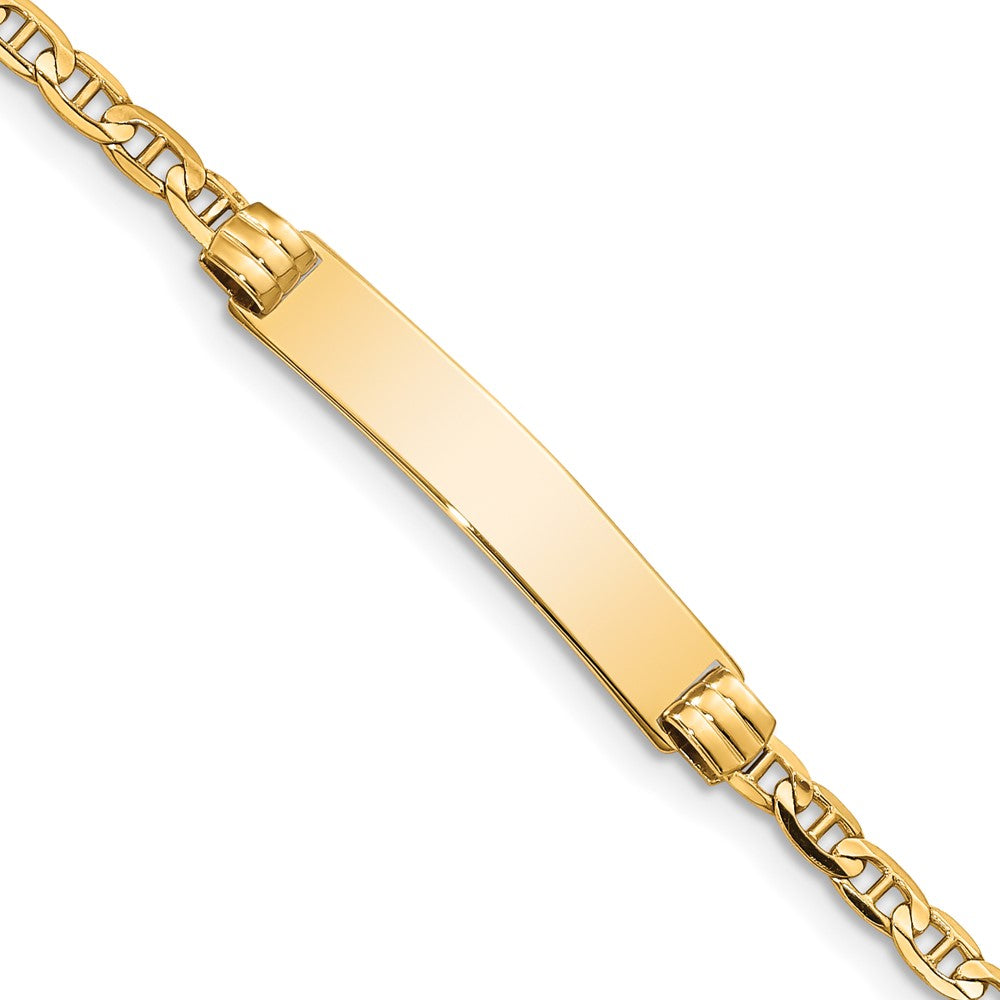 14k Children's Anchor Link ID Bracelet 6 inches