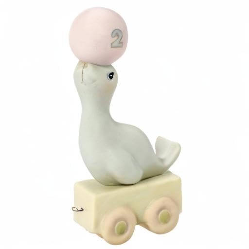 Precious Moments God Bless You On Your Birthday Age Two Seal Porcelain Figurine
