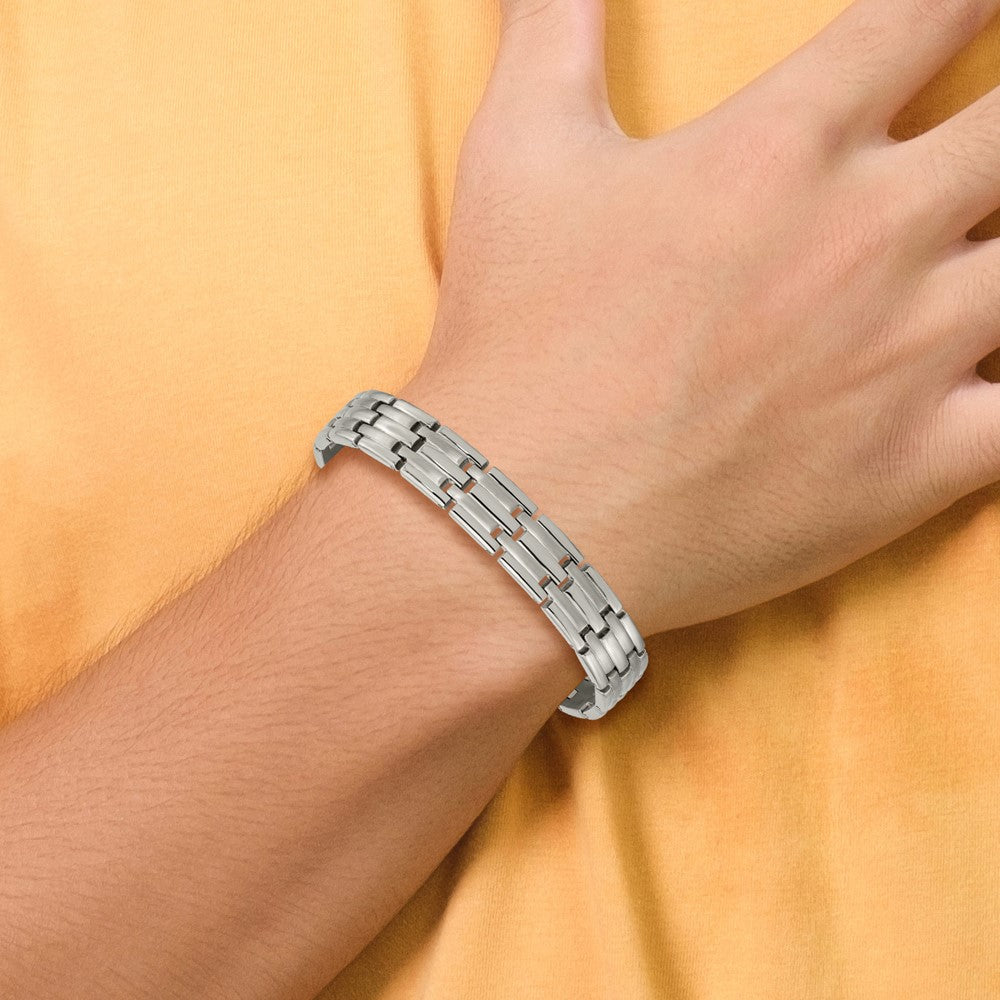 Titanium Brushed and Polished 8.5in Bracelet 8.5 inches