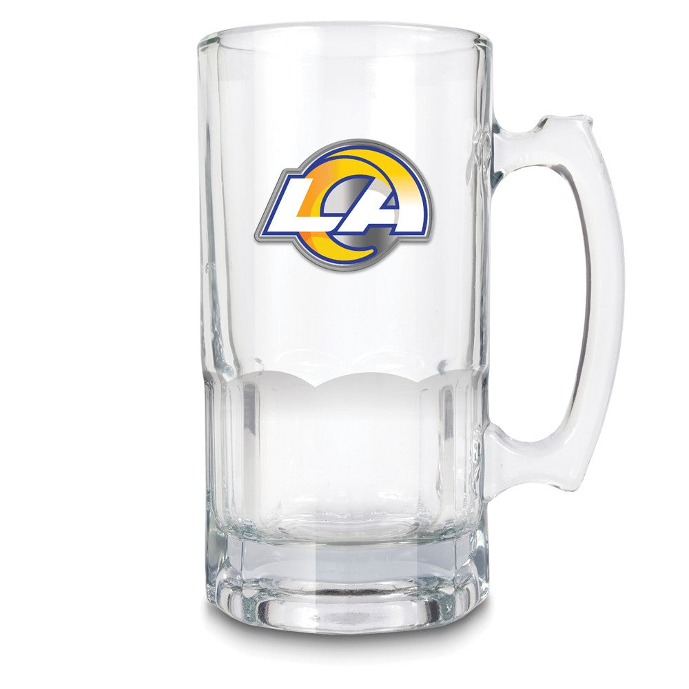 NFL Los Angeles Rams Glass 32 ounce Macho Mug with Emblem