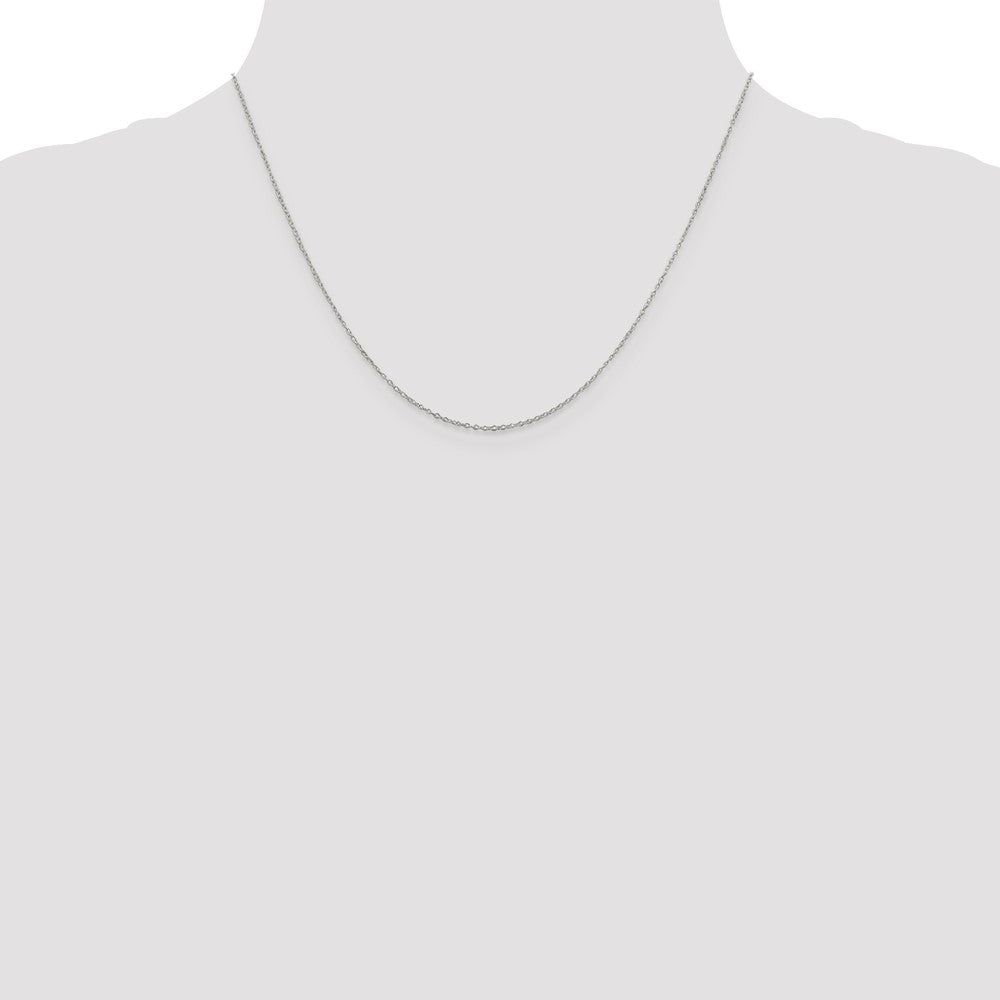 Sterling Silver 1.10mm Forzantine Cable Chain w/2in ext.