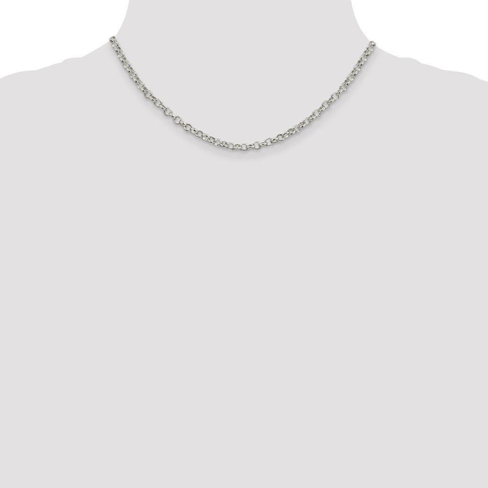 Sterling Silver 4mm Rolo Chain 16 Inches