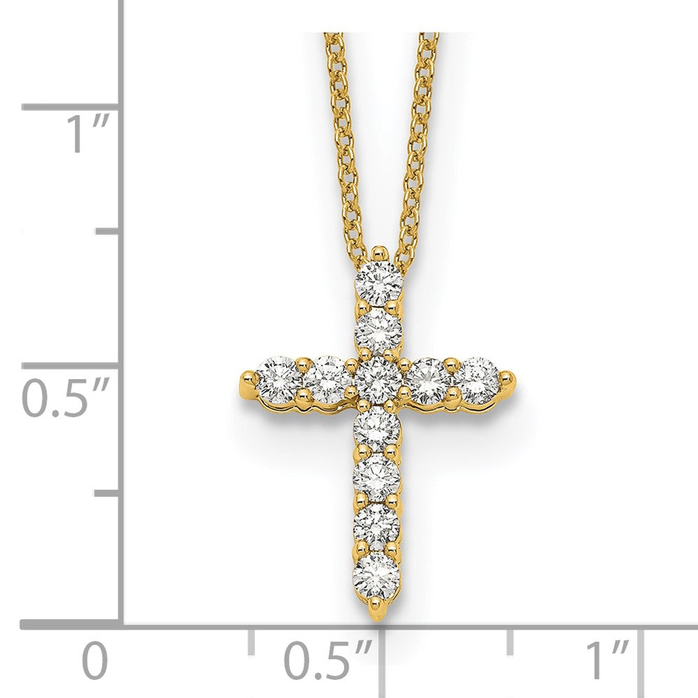 14k Diamond Cross 18 inch Necklace
