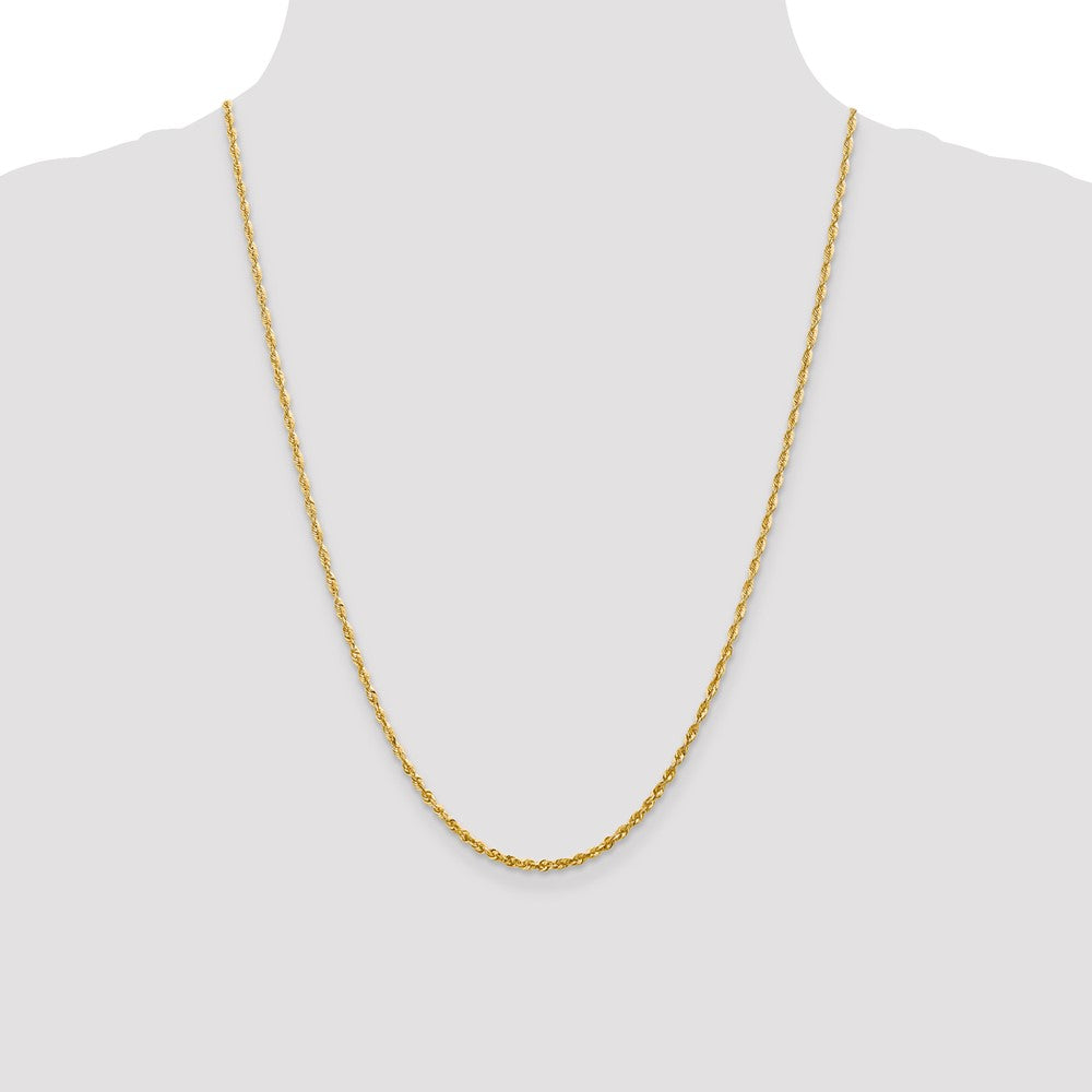 10k 2.25mm Extra-Light Diamond Cut Rope Chain