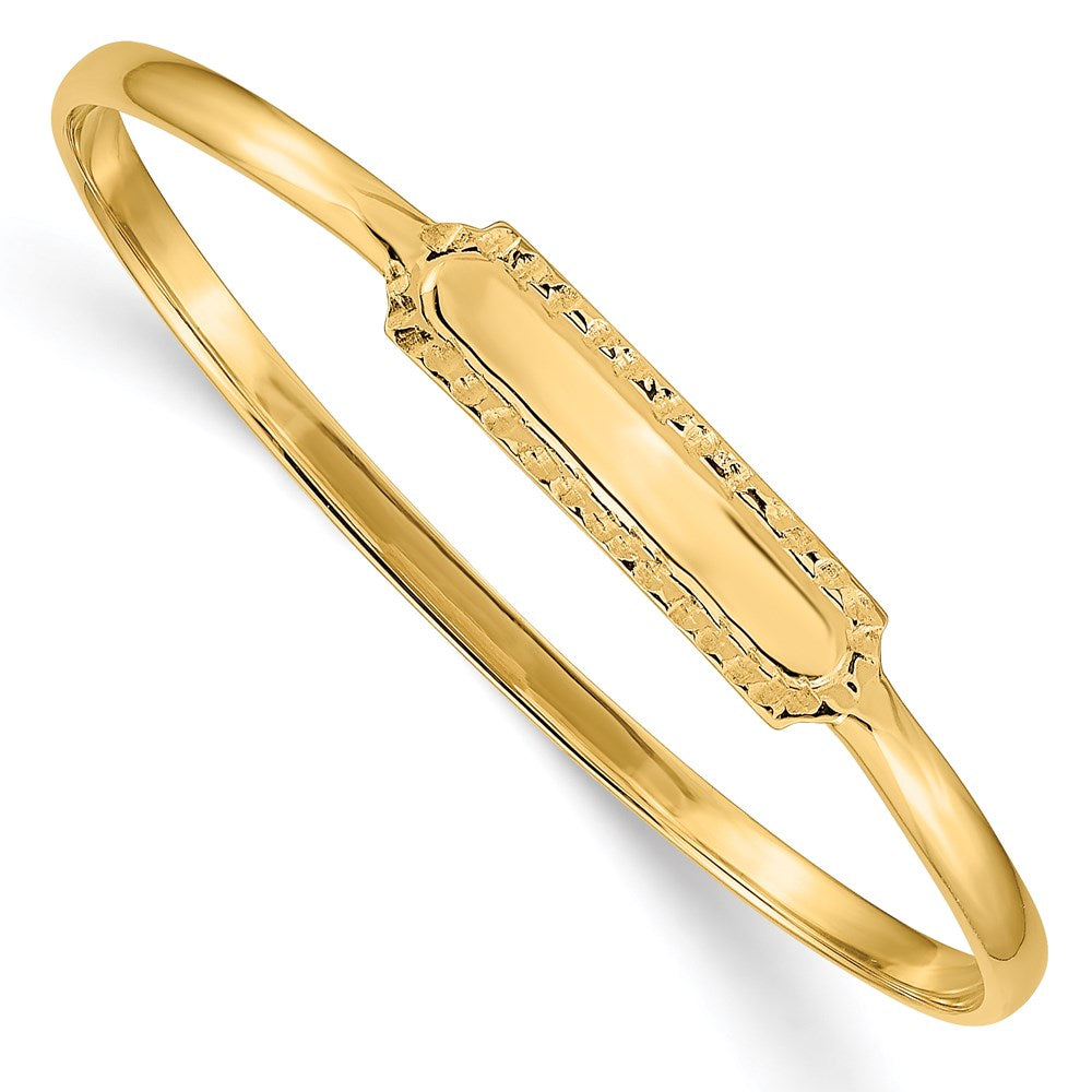 14k Slip-on ID Baby Bangle Bracelet 5.5 inches