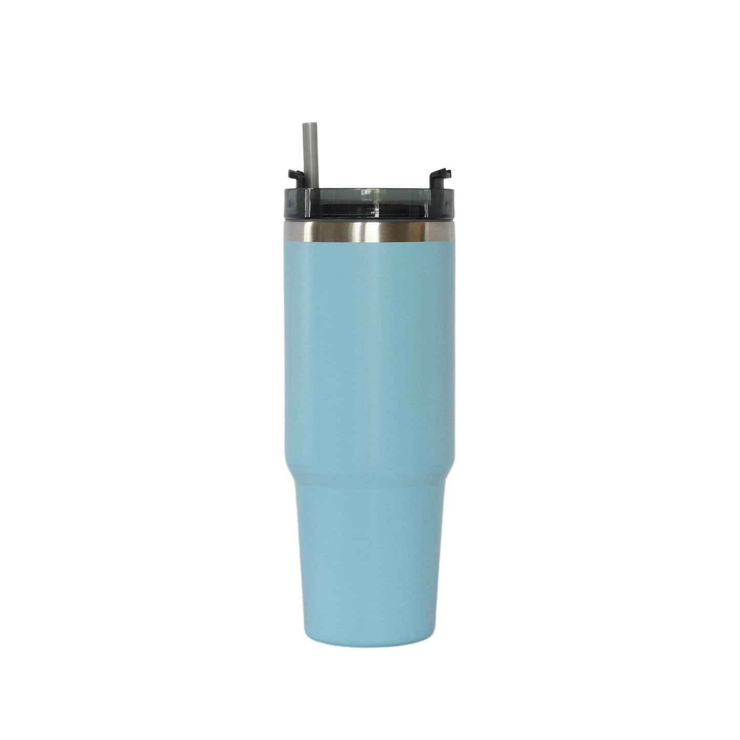 20 Oz Stainless Steel Tumbler with Straw - Light Blue