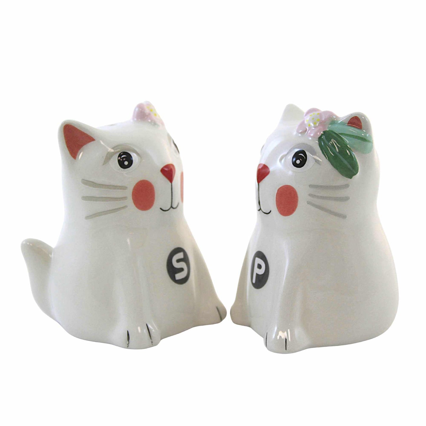 Enesco Pretty Kitty Salt & Pepper - Set 2 Salt & Pepper Shakers 3.25 Inch, Dolomite - Designed By Michelle Allen 6012919