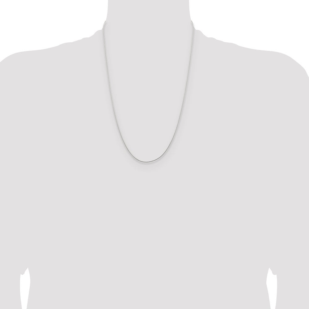 Sterling Silver 1mm Round Snake Chain 24 Inches