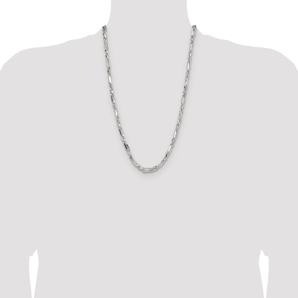 Sterling Silver 4.75mm D/C Figarope Chain