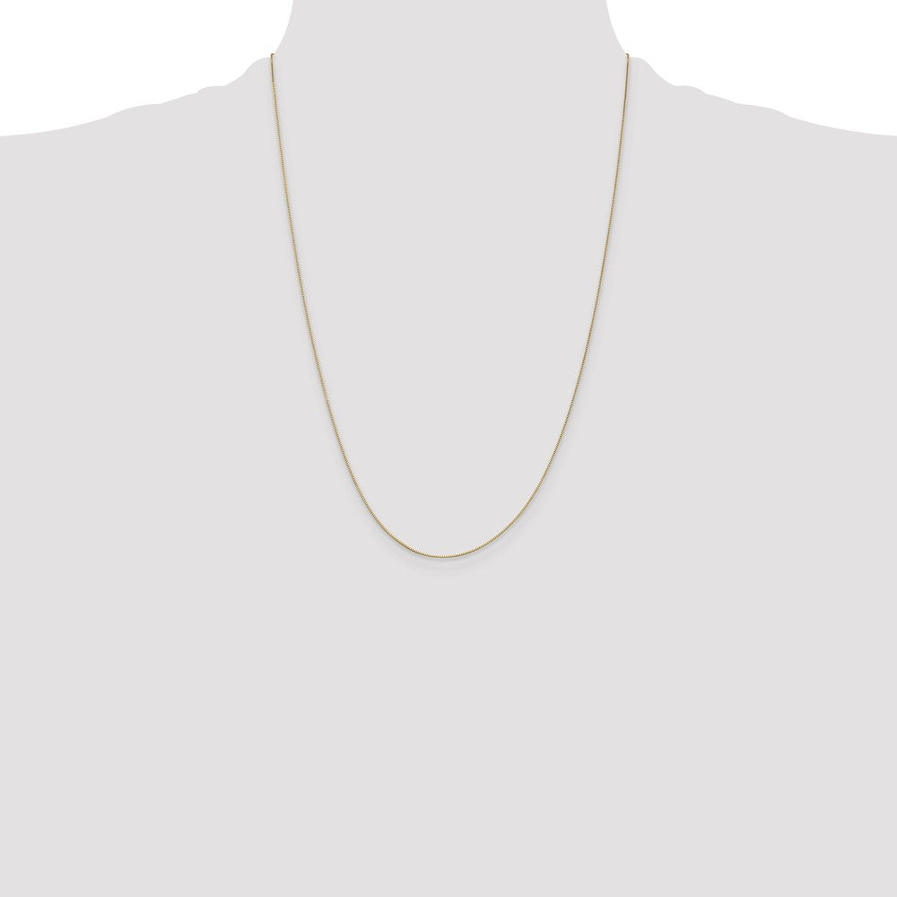 14K .5mm Baby Box with Spring Ring Clasp Chain