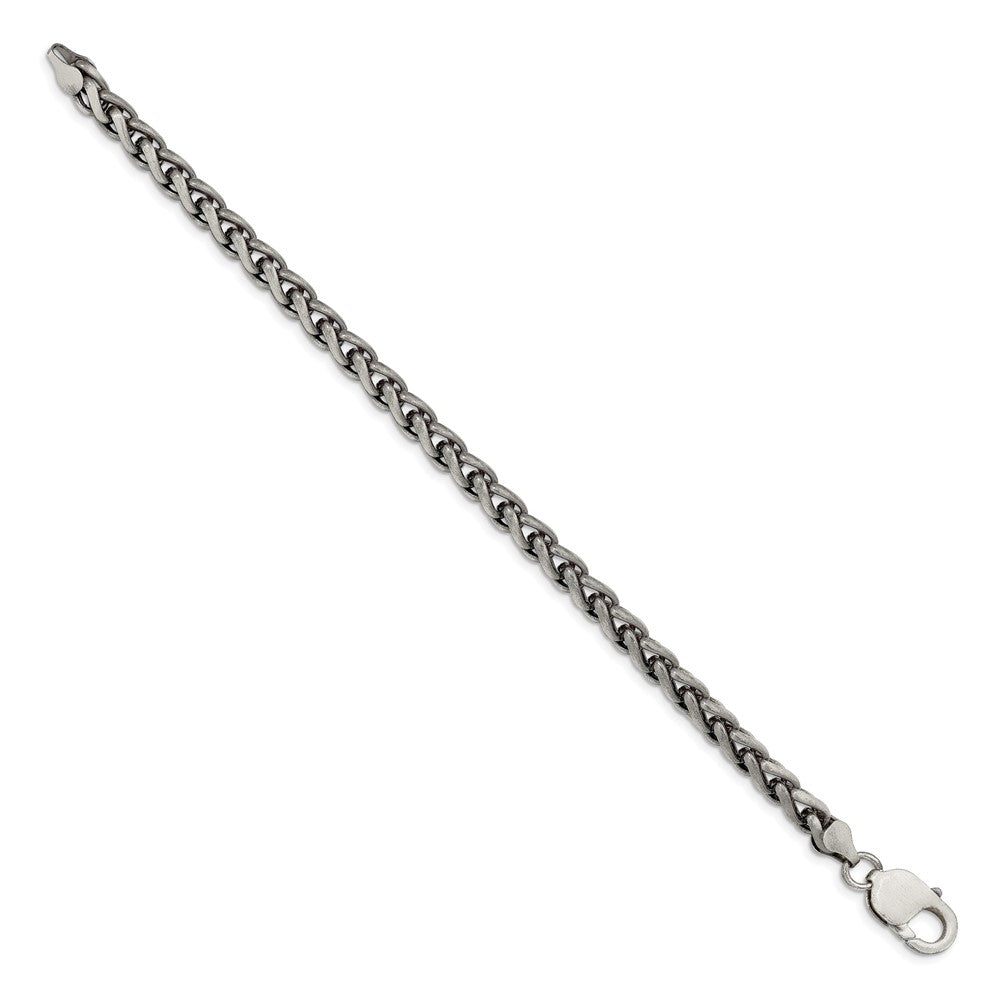 Sterling Silver Antiqued 6mm Round Spiga Chain 8.5 inches