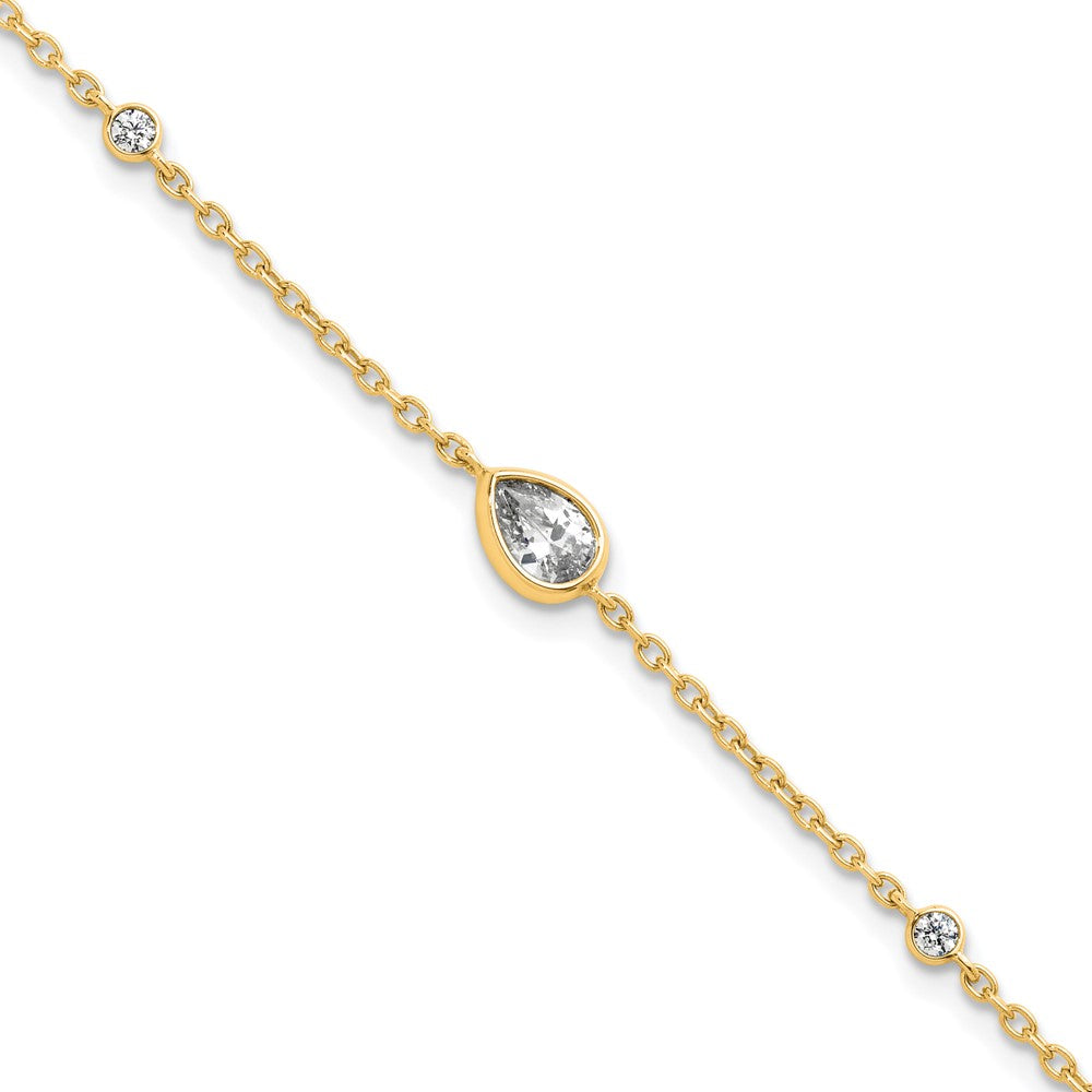 True Origin 14k 3/8 carat Lab Grown Diamond VS D E F 6.5 inch Bracelet with a 1 inch extension