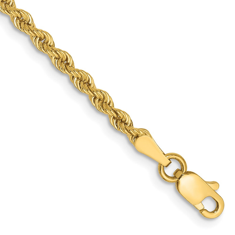 14K 8 inch 2.5mm Regular Rope with Lobster Clasp Chain 8 inches