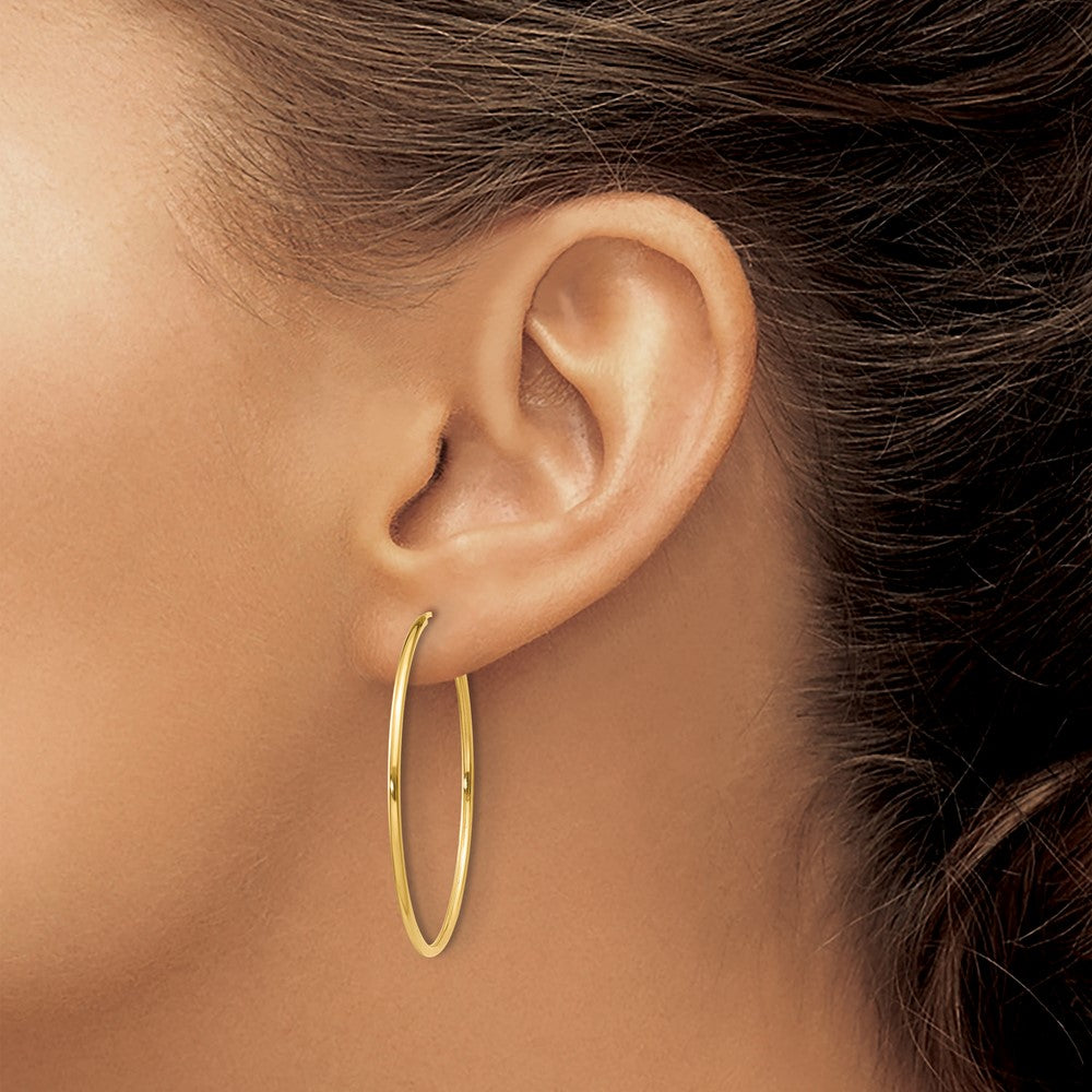 14k 1.00mm Endless Hoop Earring