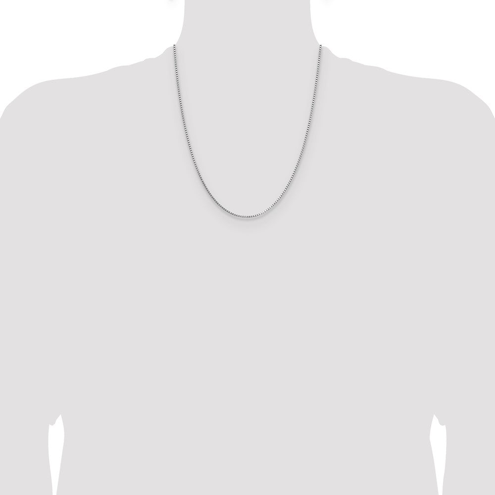 14K White Gold 1.10mm Box Chain