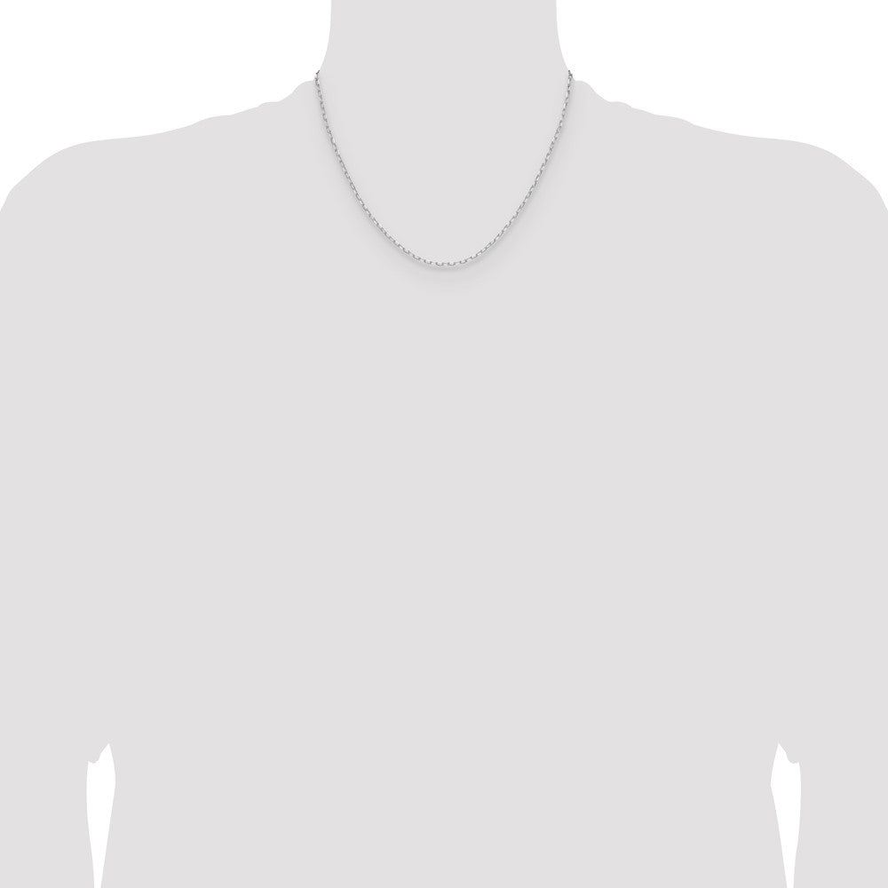 Sterling Silver Rhodium-plated 2.0mm D/C Forzantine Chain