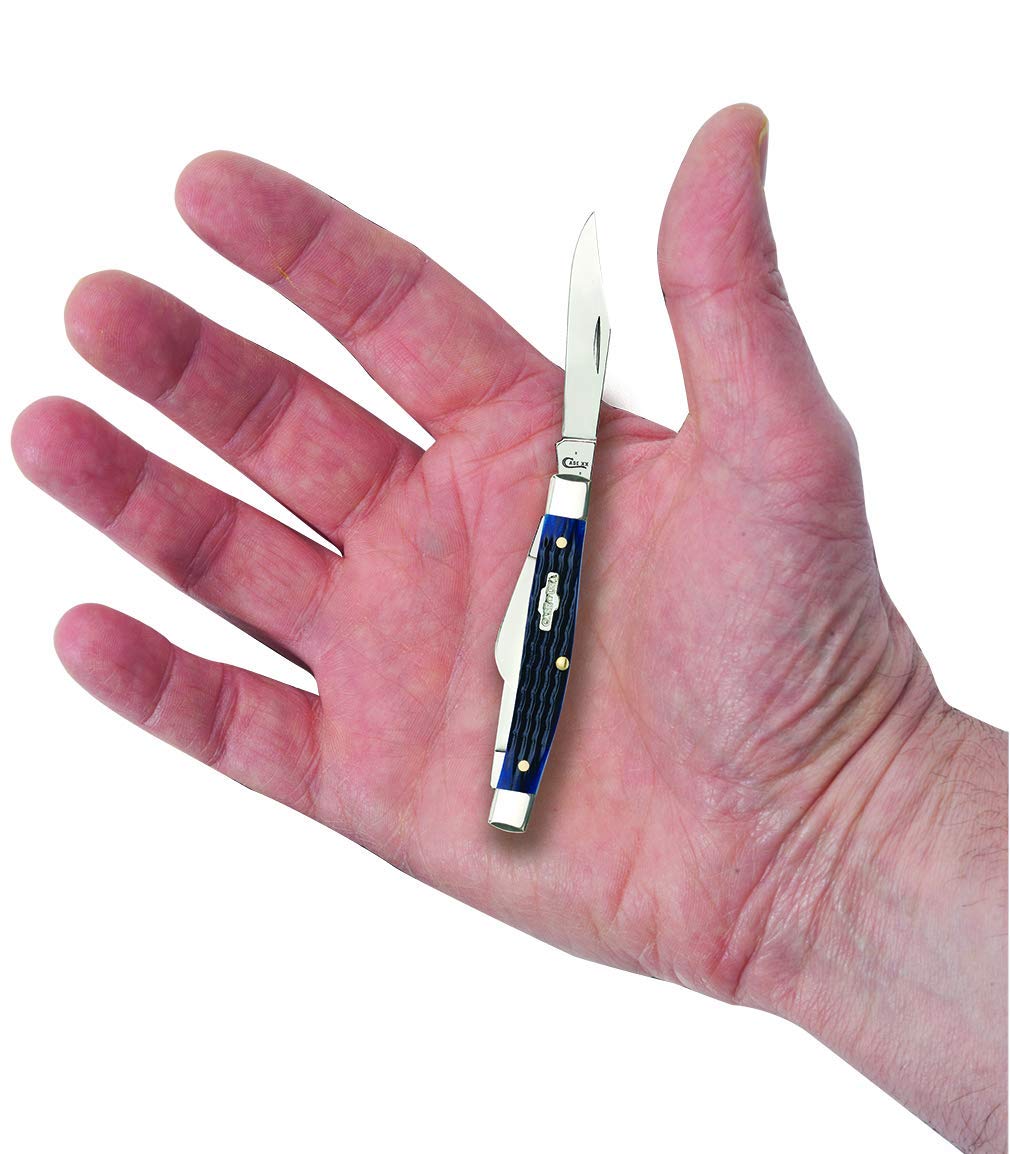 Case Cutlery 2806 Medium Stockman Blue Bone EDC Folding Knife