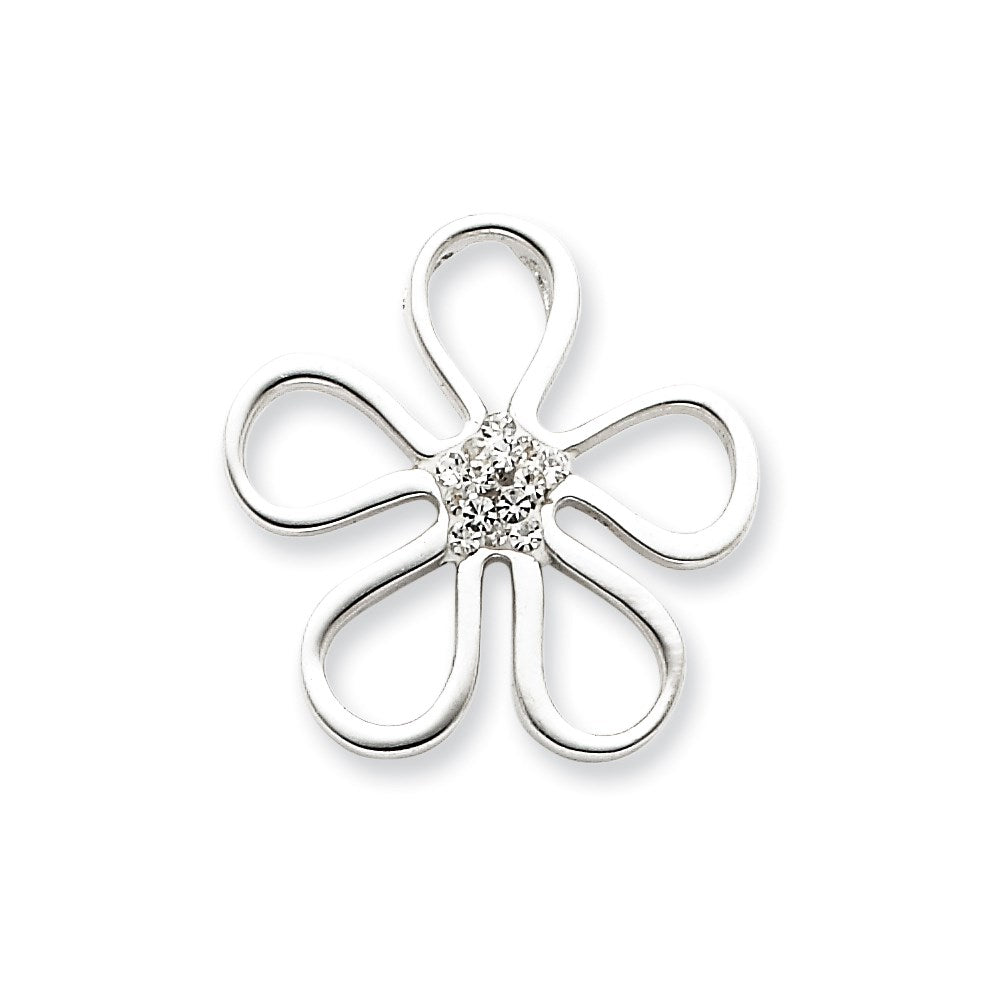 Sterling Silver Stellux Crystal Flower Pendant