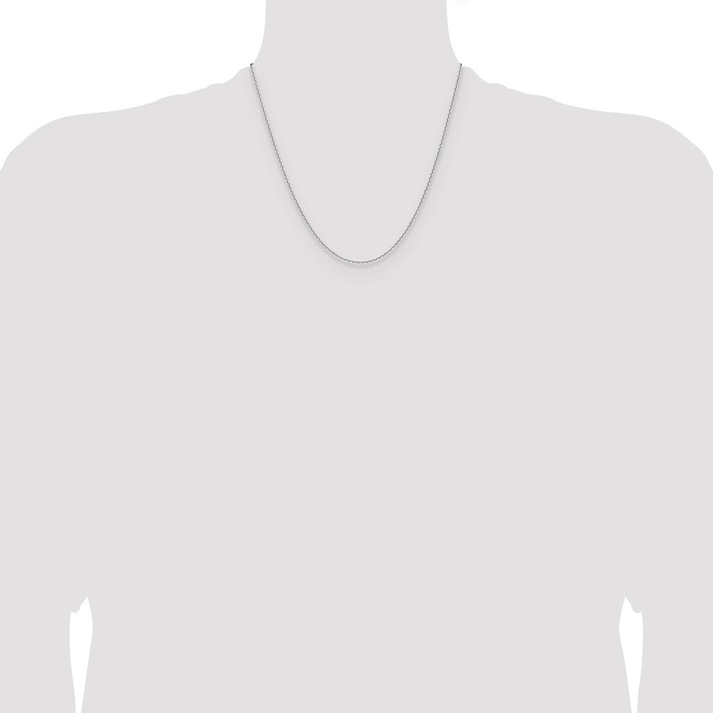 14K White Gold 1.5mm D/C Square Cable Chain