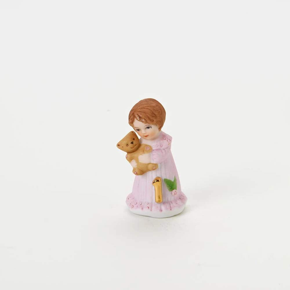 Growing Up Birthday Girls Brunette Age 1 Figurine 2.5in H