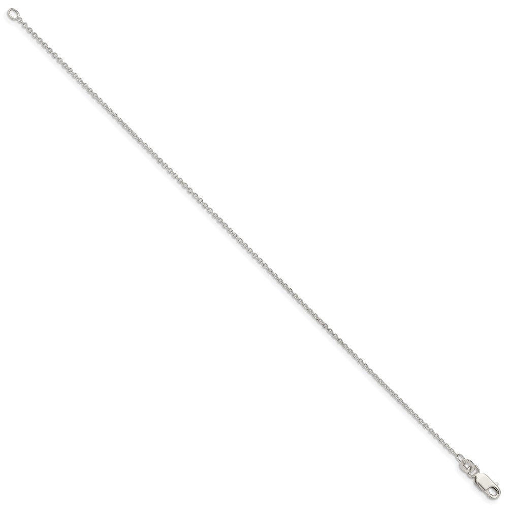 Sterling Silver 1.25mm Cable Chain Anklet 10 inches