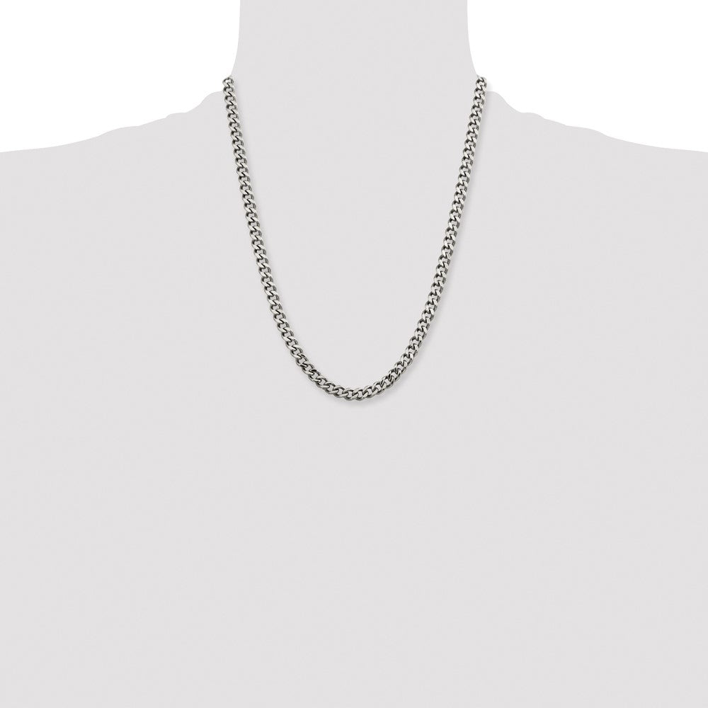 Stainless Steel Polished 6.75mm 22in Curb Chain