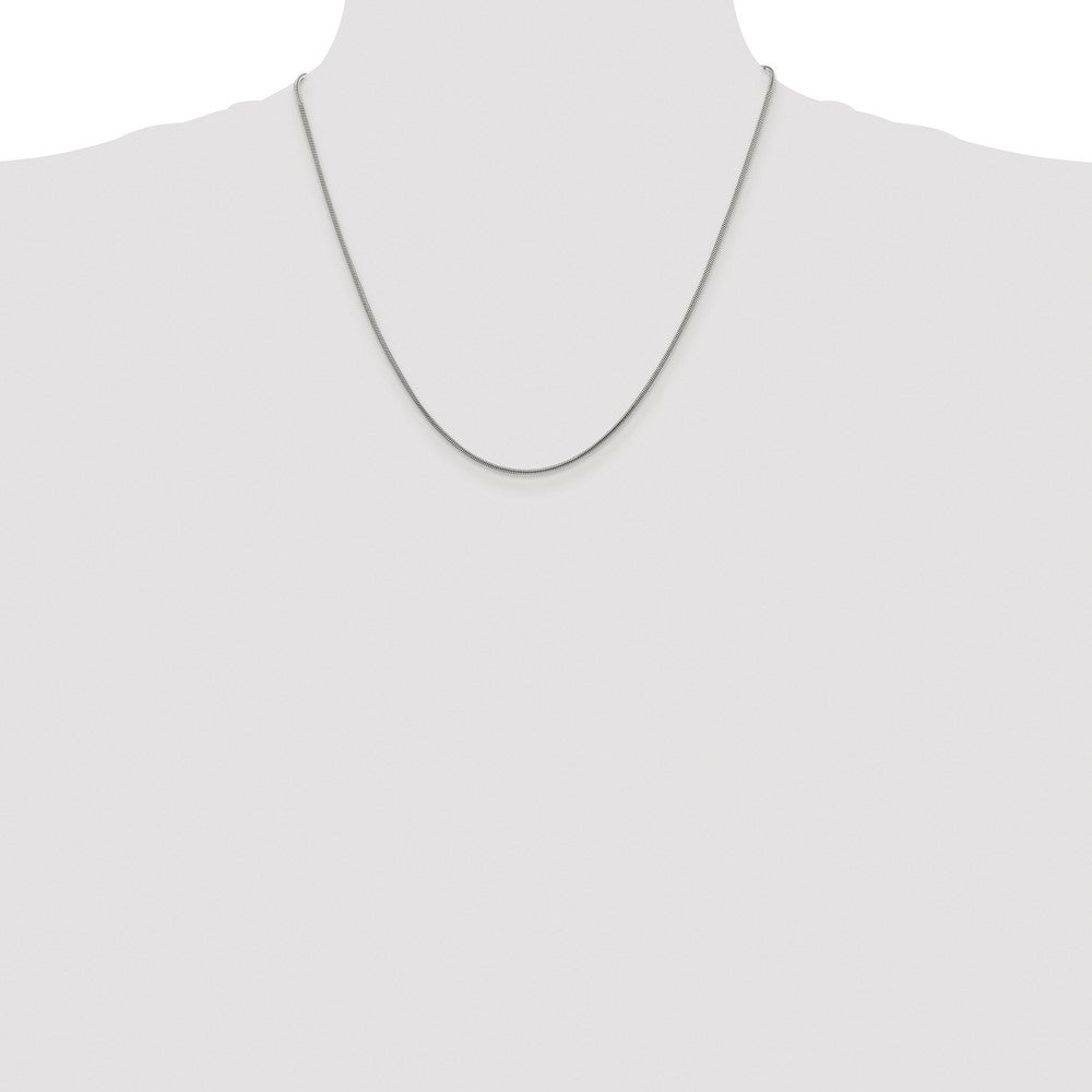 Sterling Silver Rhodium-plated 1.2mm Snake Chain