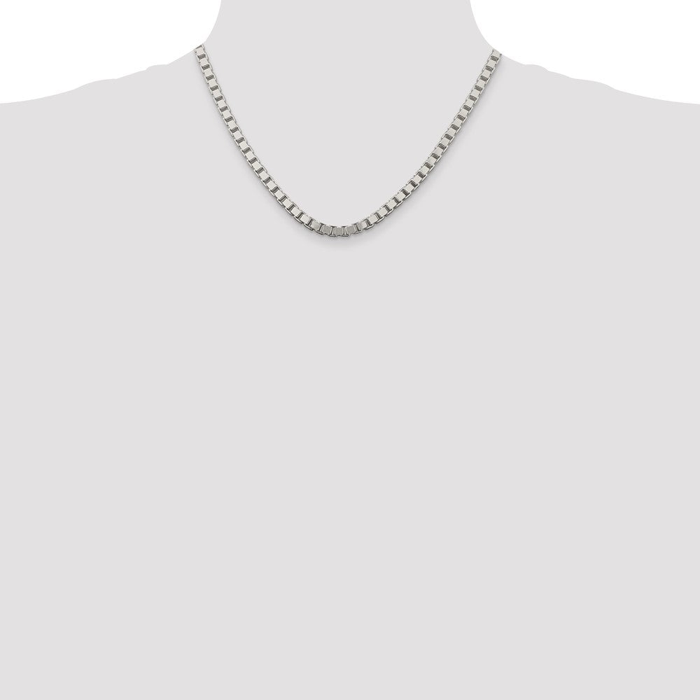 Sterling Silver 4.5mm Box Chain 18 Inches