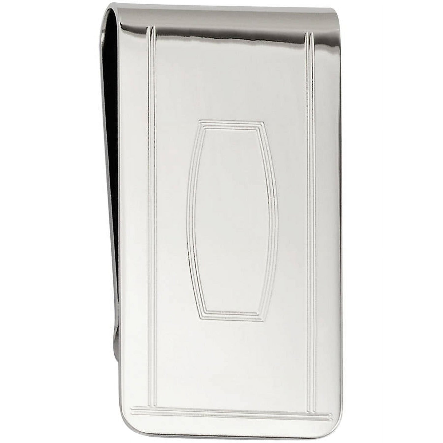 Primal Rhodium-plated Kelly Waters with Engraveable Area Money Clip