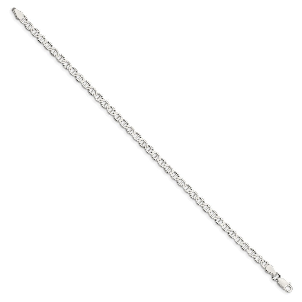 Sterling Silver 4mm Flat Anchor Chain 10 inches