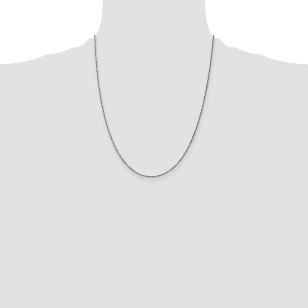 14K White Gold 1.2mm Spiga Chain