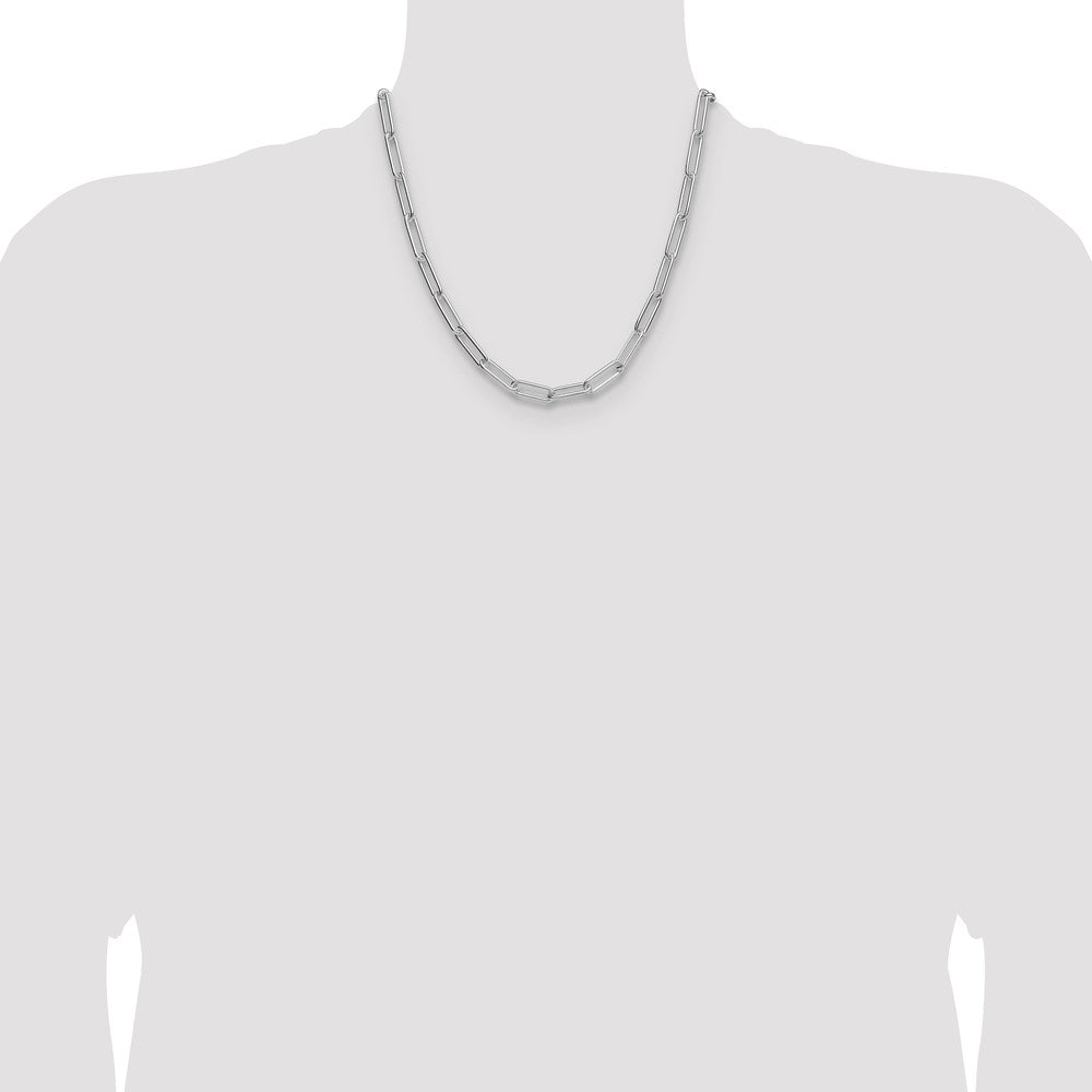 Sterling Silver Polished 6.5mm Paperclip Chain