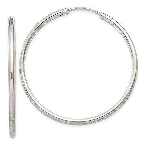 Sterling Silver 2mm Hoop Earrings
