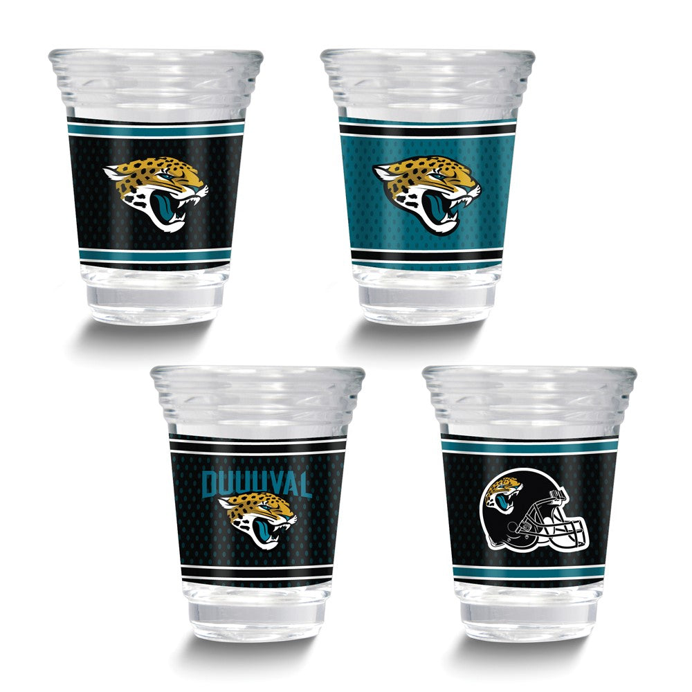 NFL Jacksonville Jaguars 4-piece 2 oz. Shot Glass Set