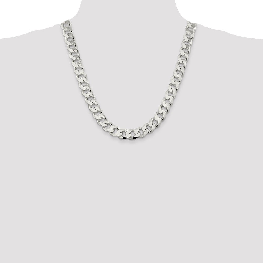 Sterling Silver 13mm Curb Chain 22 Inches