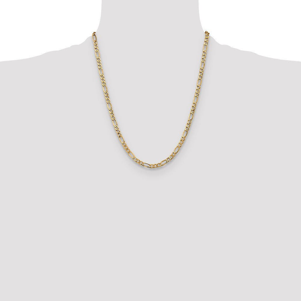 10K 5.35mm Semi-Solid Figaro Chain