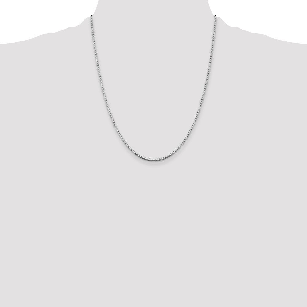 Sterling Silver Rhodium-plated 1.75mm Box Chain 22 Inches